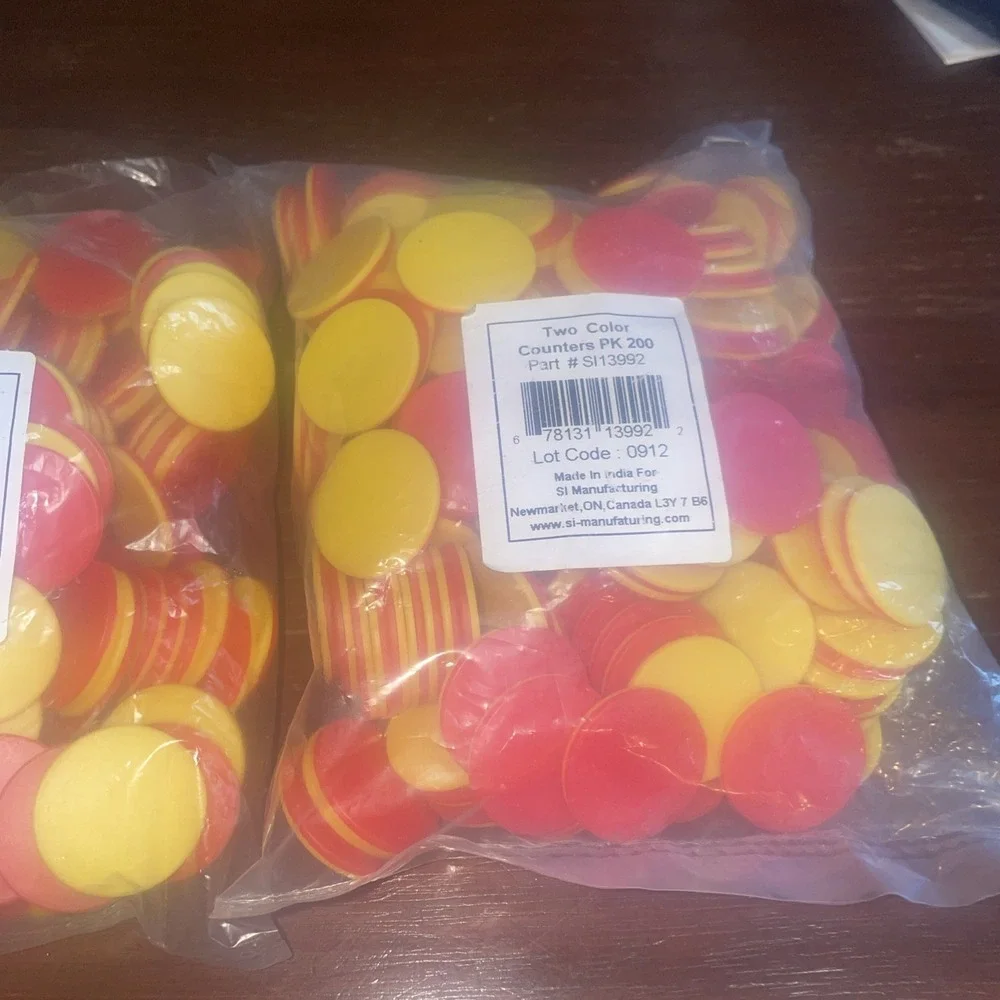 Bundle Two Packs Of Two Color Counters Pack Of 200 Each Math Homeschool Crafts
